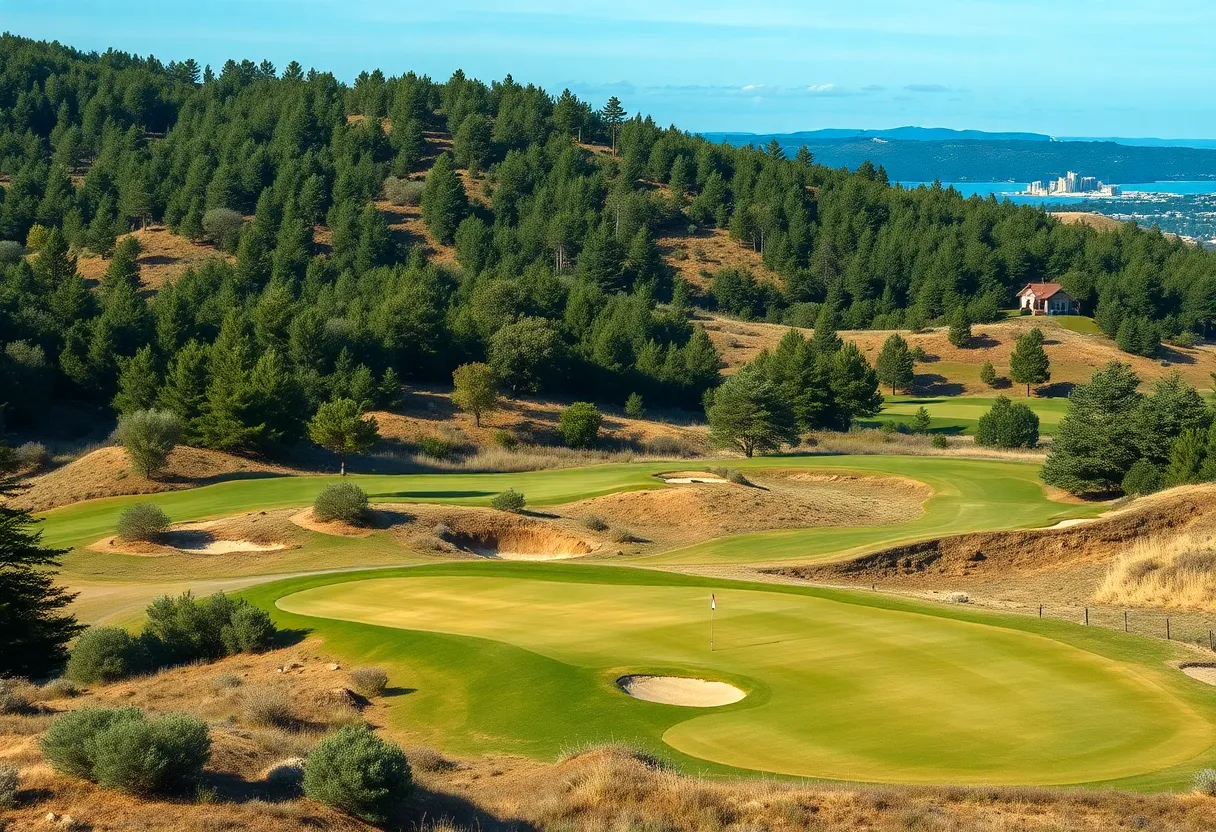 A challenging golf course landscape with obstacles reflecting the difficulties faced during the Hero Indian Open.