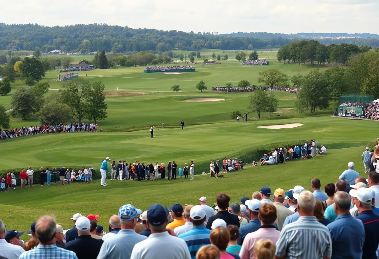 Chris Wood celebrating after winning the MENA Golf Tour title