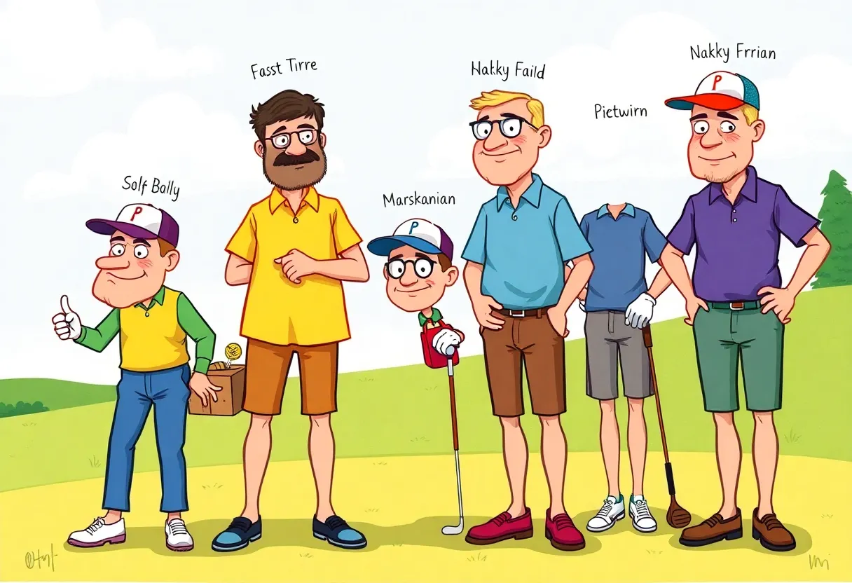 Caddies with creative and funny nicknames on a golf course