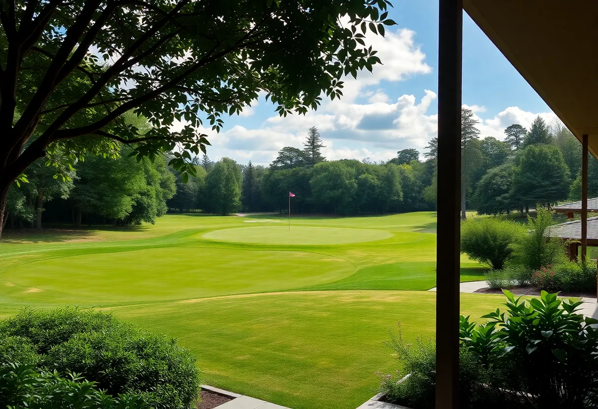 Scenic view of Crandon Golf Course with mid-century modern design.