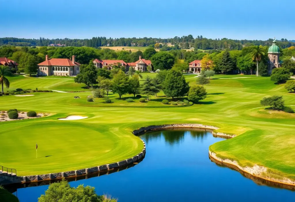 A scenic view of Crooked Stick Golf Club showcasing its beautiful landscape and course design.