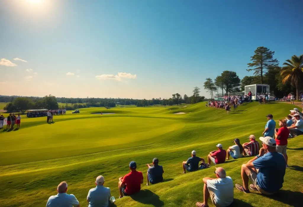 Scenic view of the Doha Golf Club during the Qatar Masters