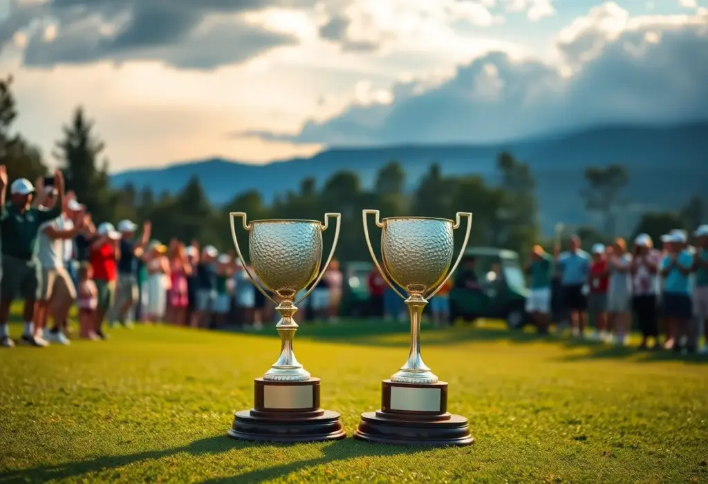 Celebration of Fitzpatrick Brothers victory at a golf course