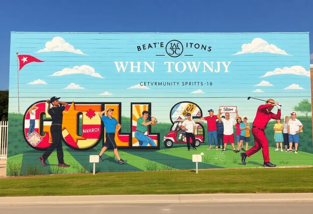 Mural honoring the Future Masters tournament in Dothan