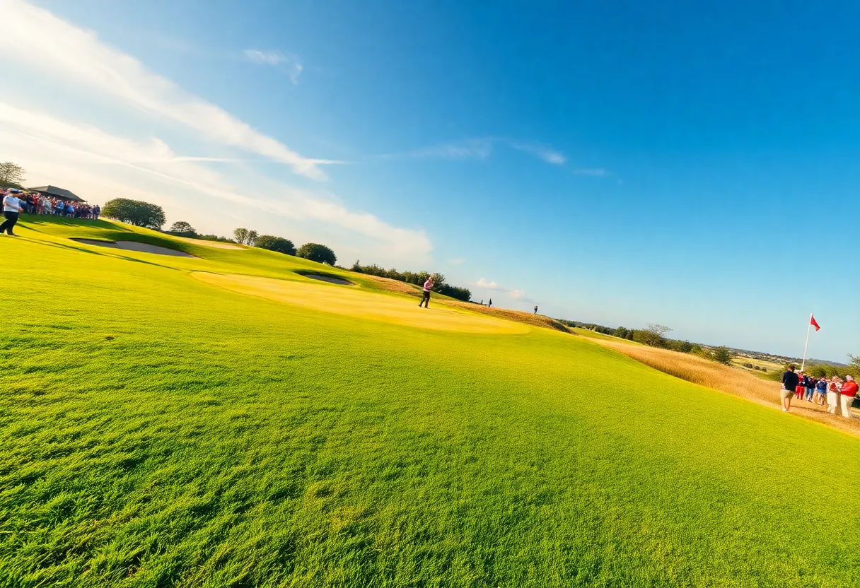 Gary Woodland celebrating at the Houston Open