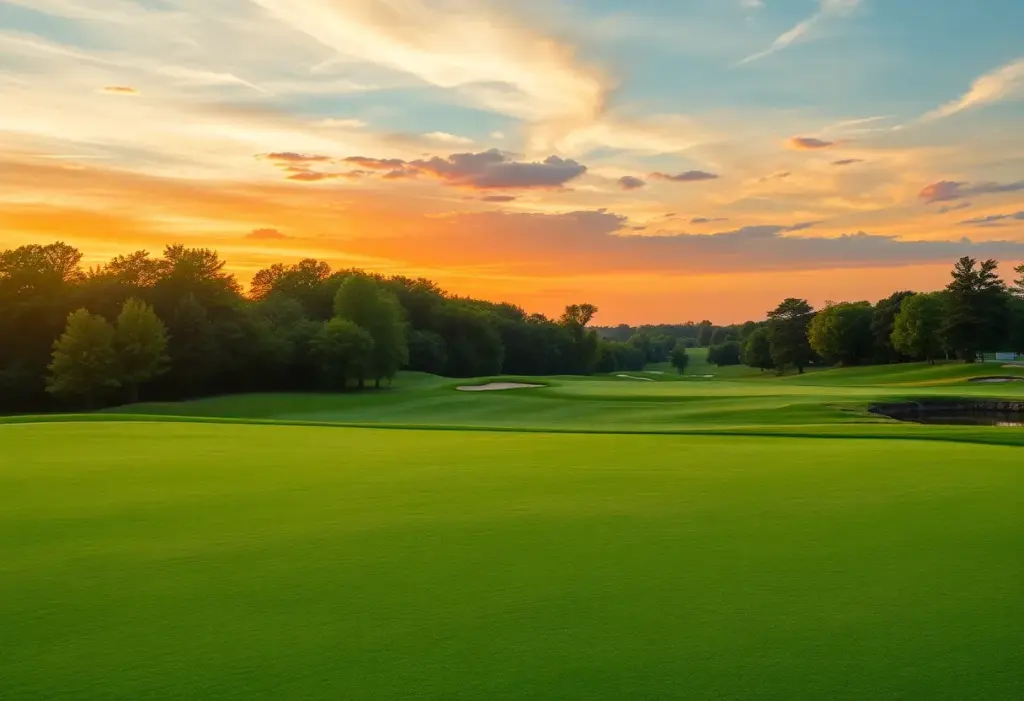 Scenic golf course representing resilience in sports.