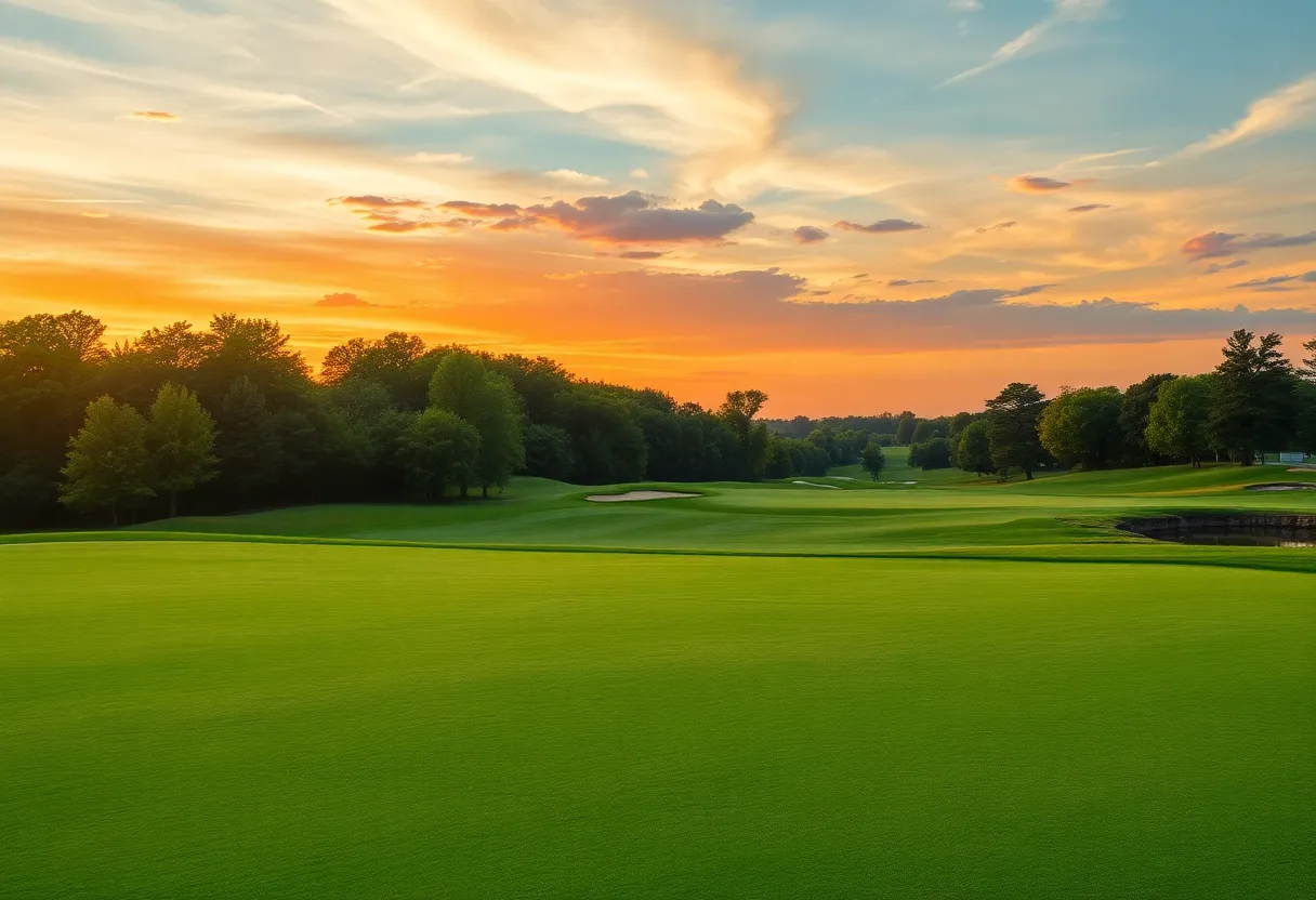 Scenic golf course representing resilience in sports.