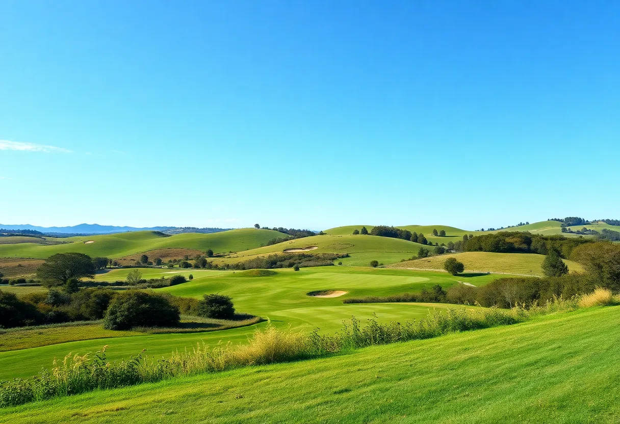 Beautiful golf course landscape