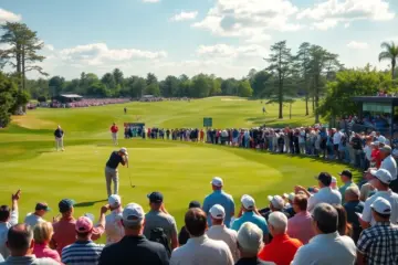 Golf tournament celebration scene
