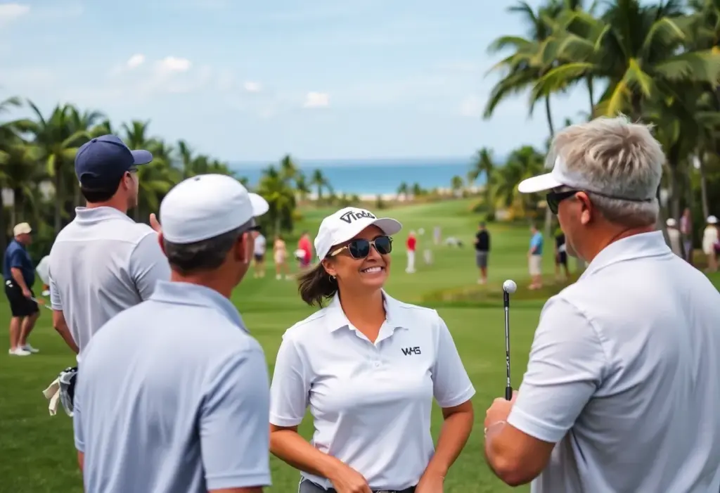 Golfers enjoying the Governor Albert Bryan Jr. Golf Classic at The Buccaneer Beach & Golf Resort