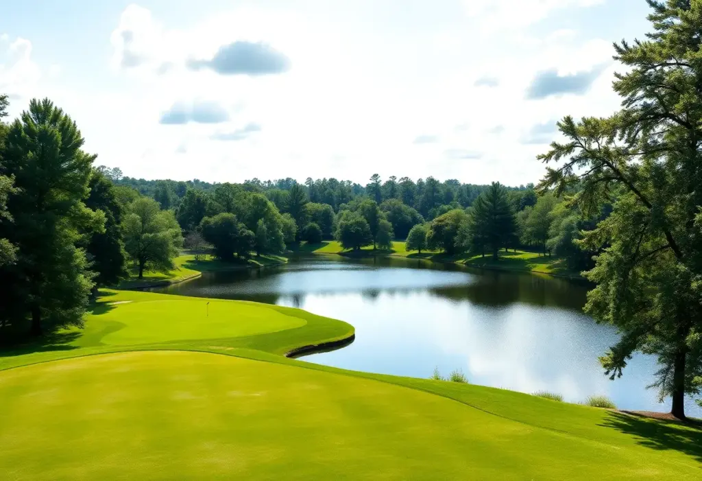 Lush golf course at the Hainan Classic tournament