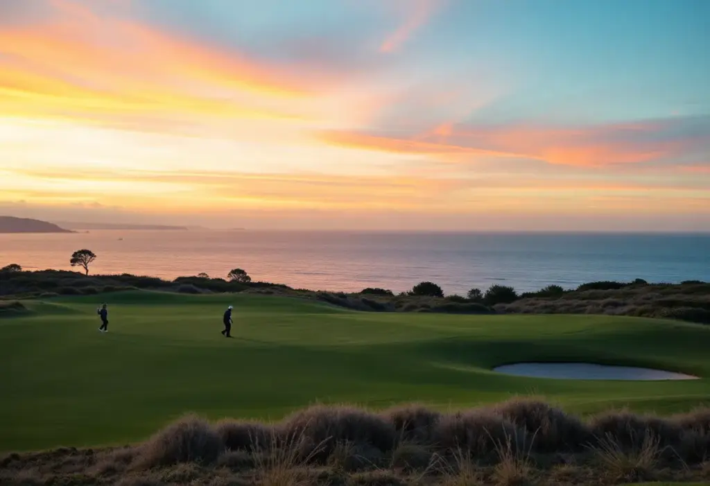 Golfers competing at the Hainan Classic 2026 on a beautiful course