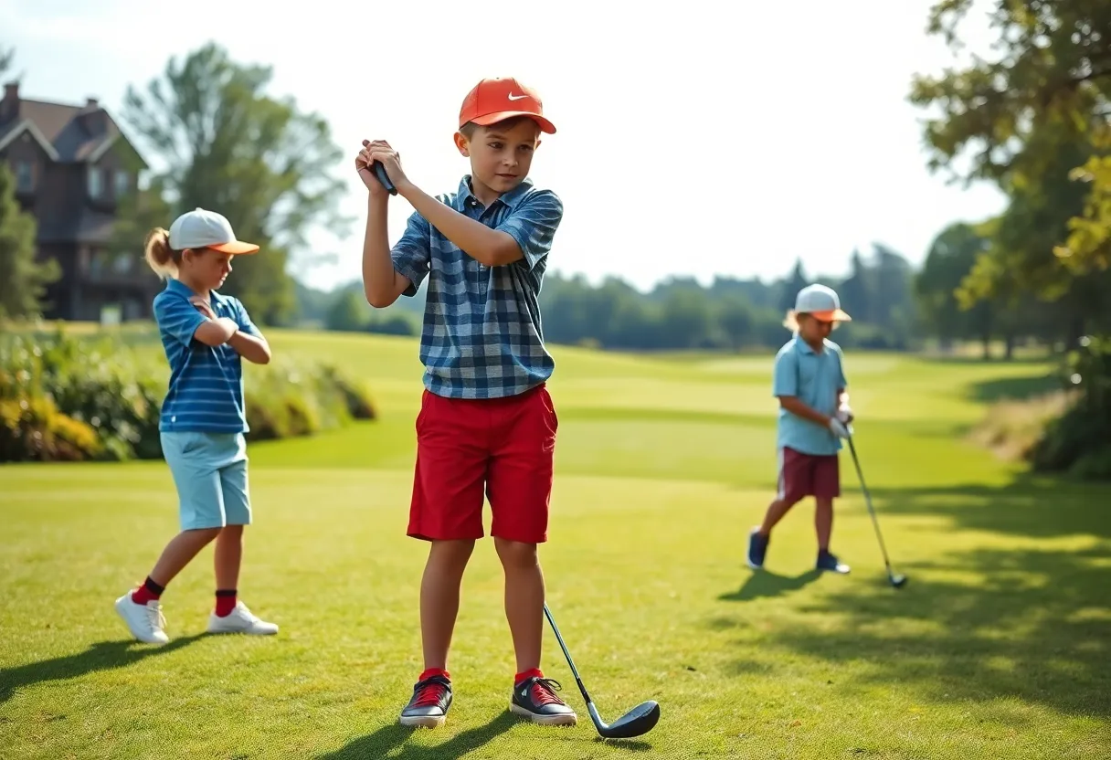Golfers practicing at the Hero Indian Open.