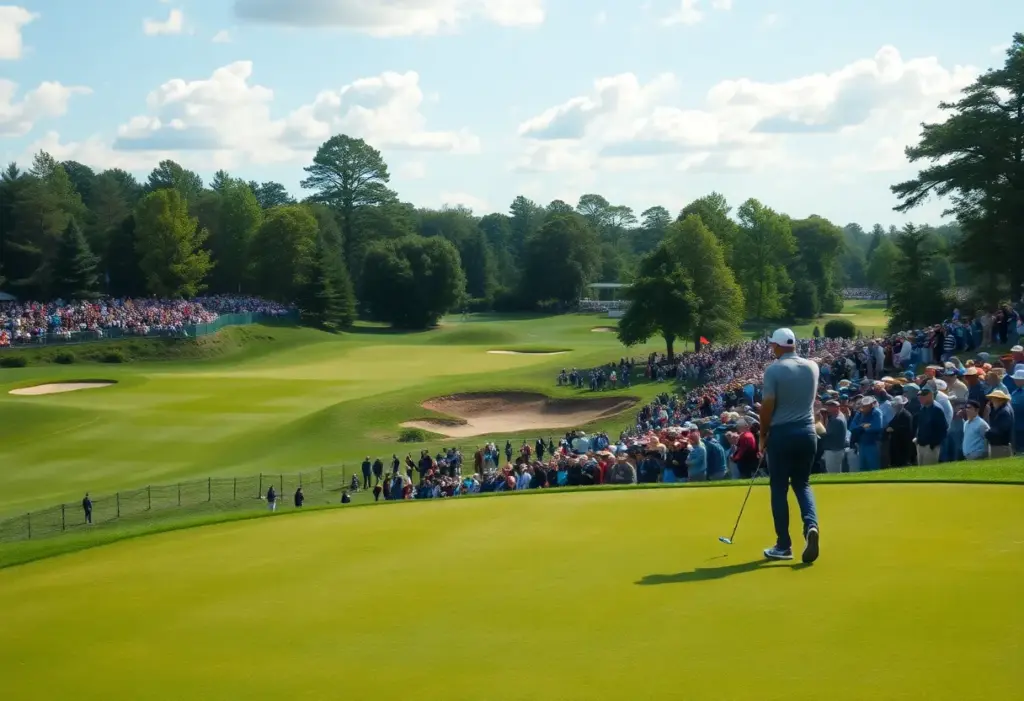 Professional golfer on a challenging golf course at the Hero Indian Open.