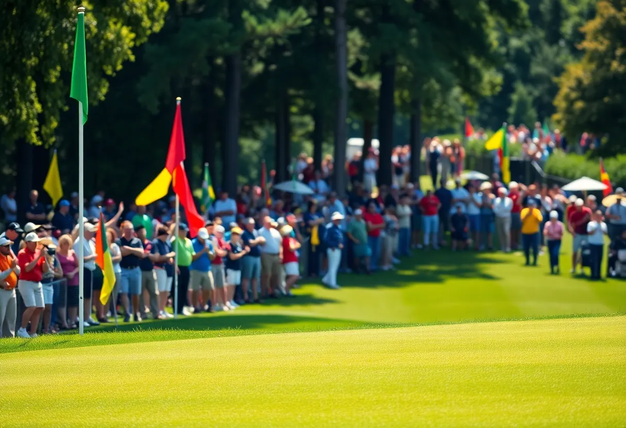 Vibrant golf course scene during the Hero Indian Open