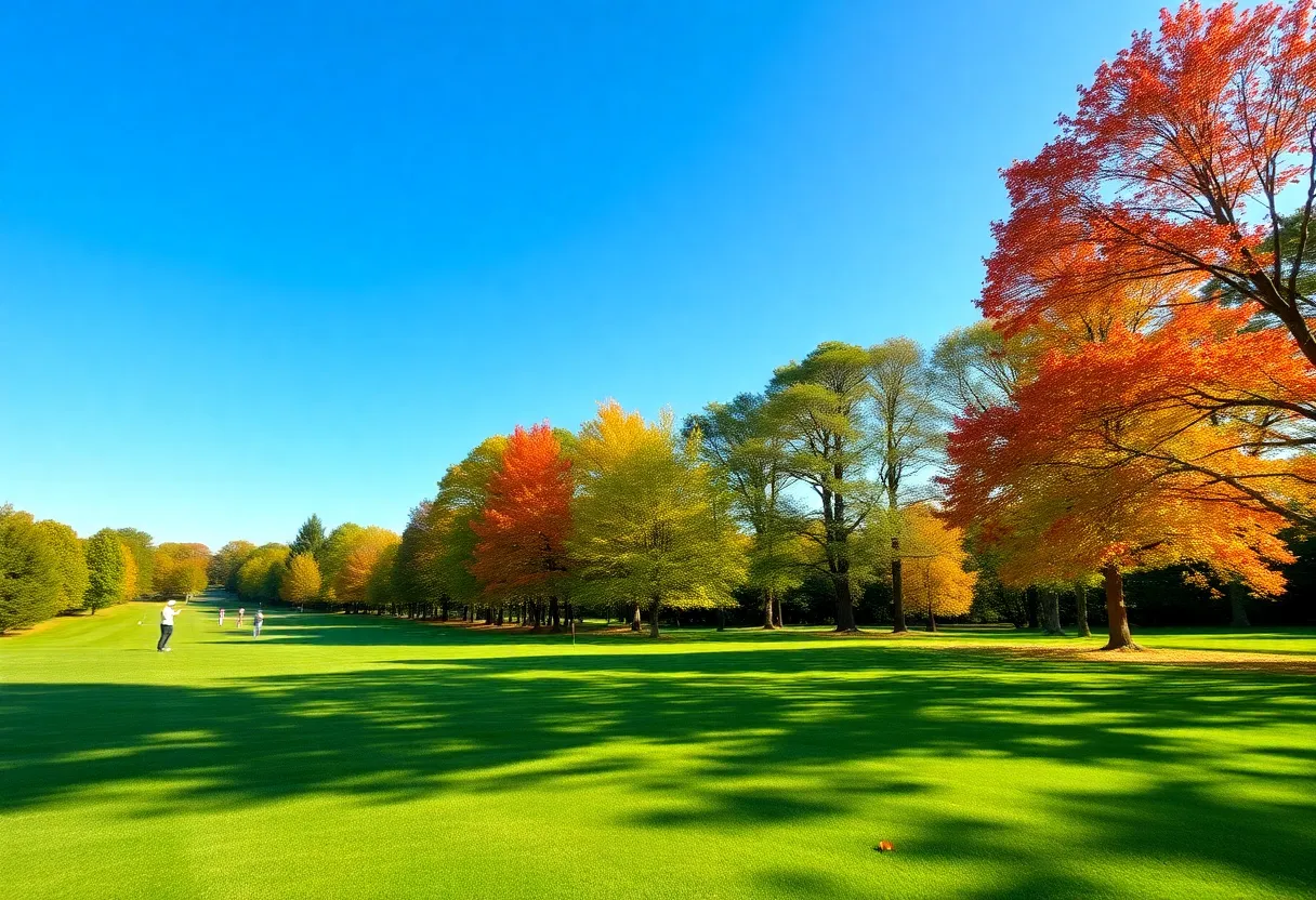Golf course landscape during Hero Indian Open