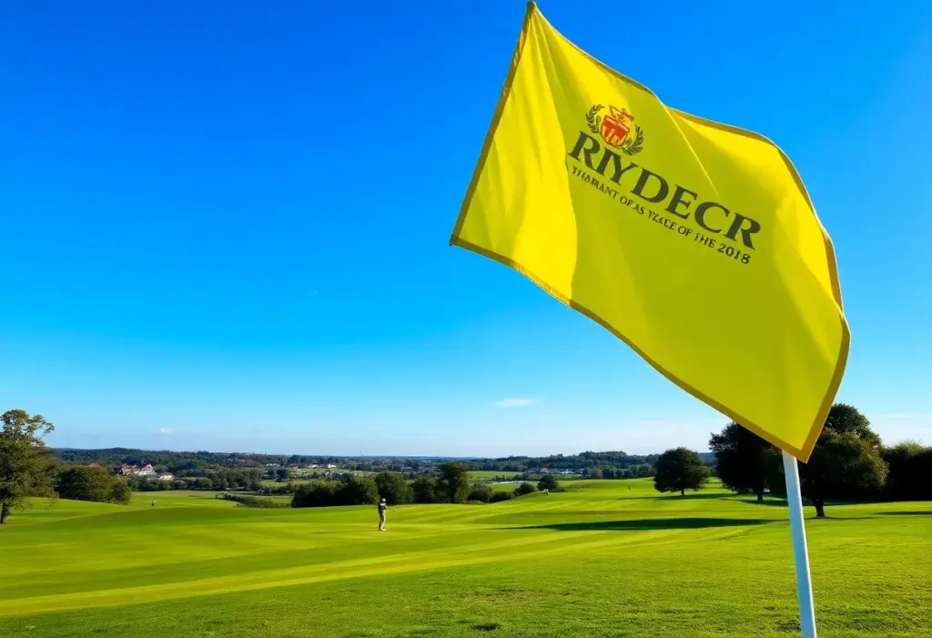 Scenic view of Hulton Park Golf Course preparing for the Ryder Cup