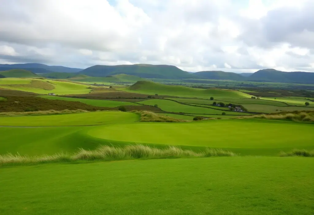Stunning landscape of a golf course in Ireland