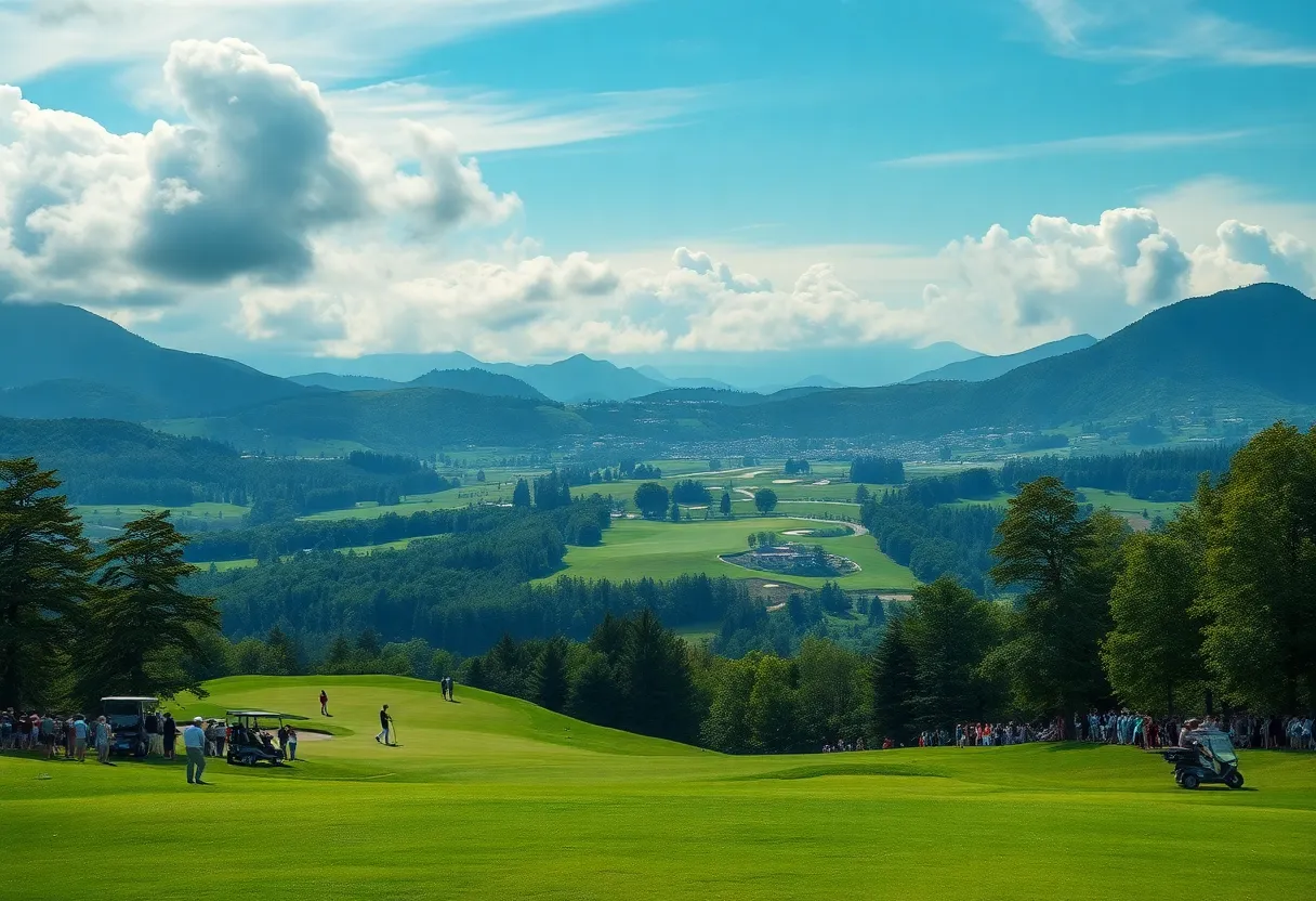 Scenic view of the Joburg Open golf tournament at Houghton Golf Club