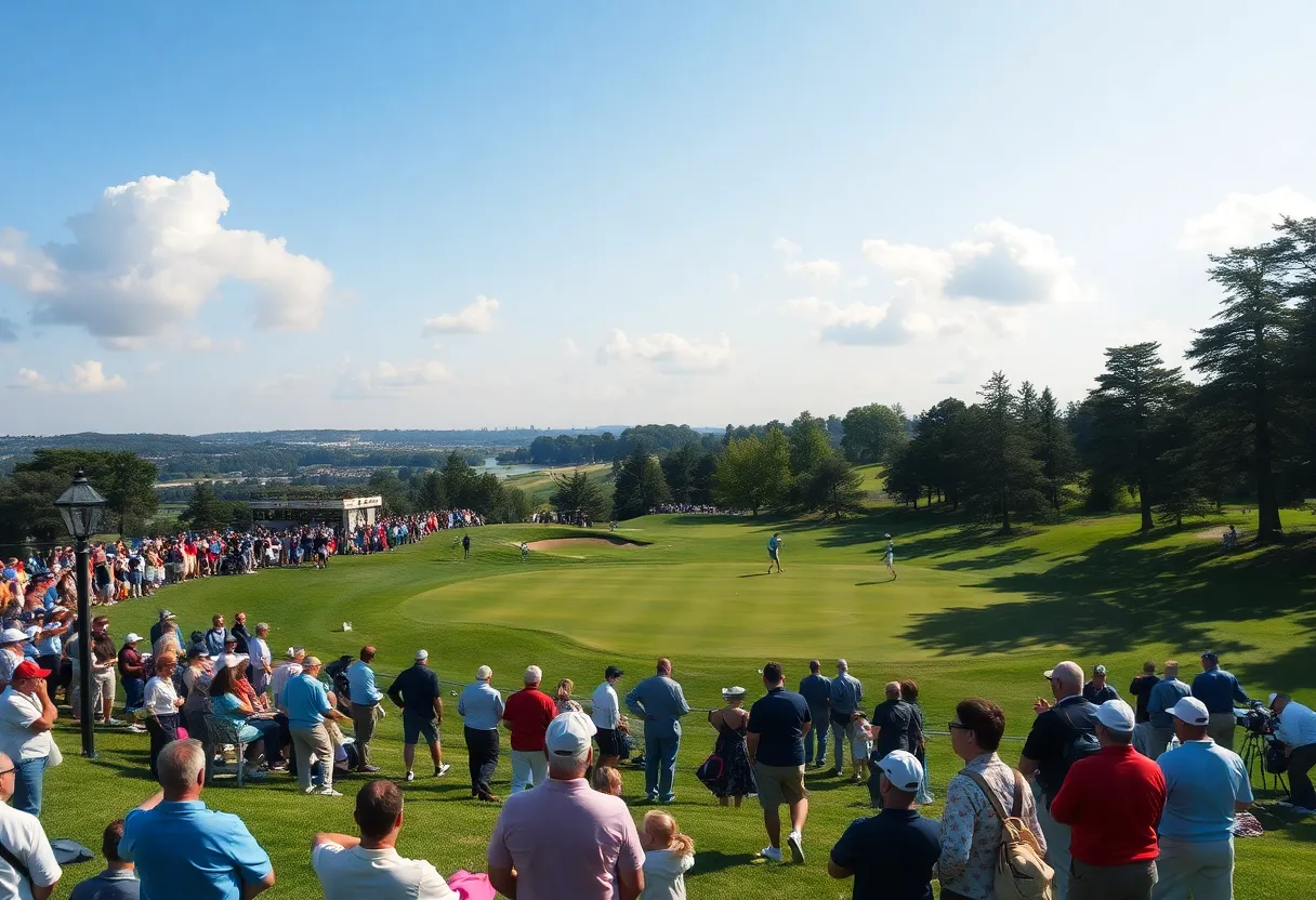 Golf tournament at Houghton Golf Club with players competing