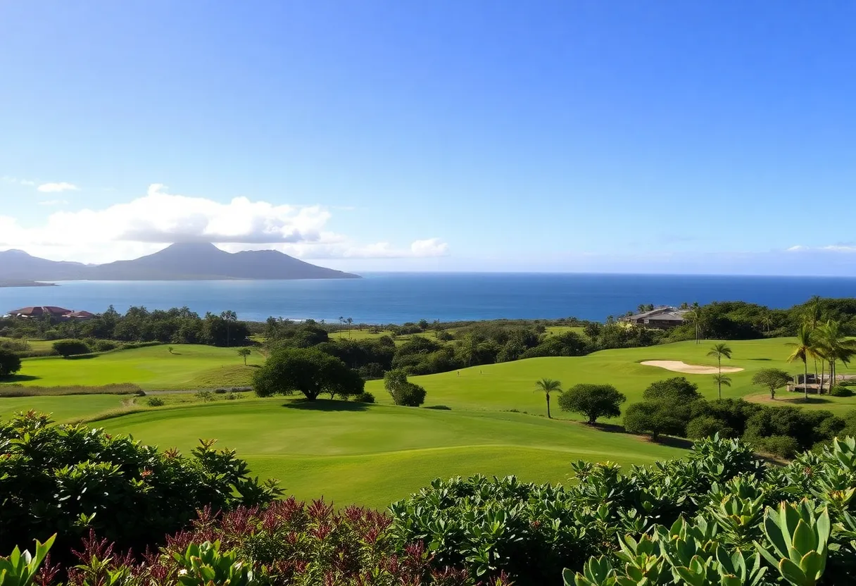 Scenic view of the Kapalua Plantation Golf Course