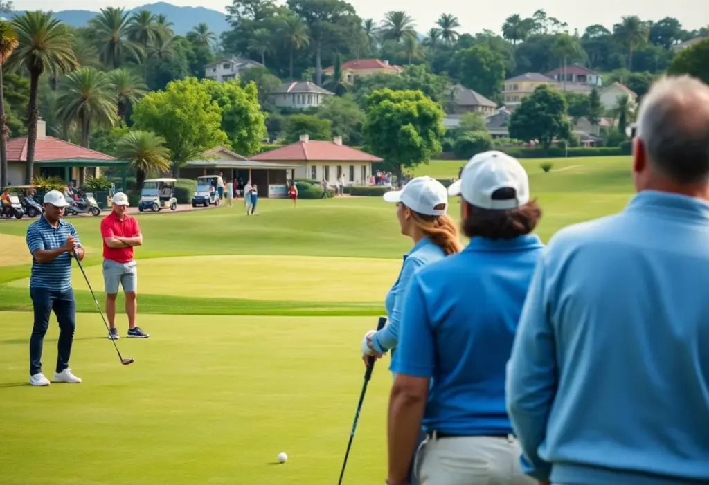 Diverse golfers enjoying Langston Golf Course