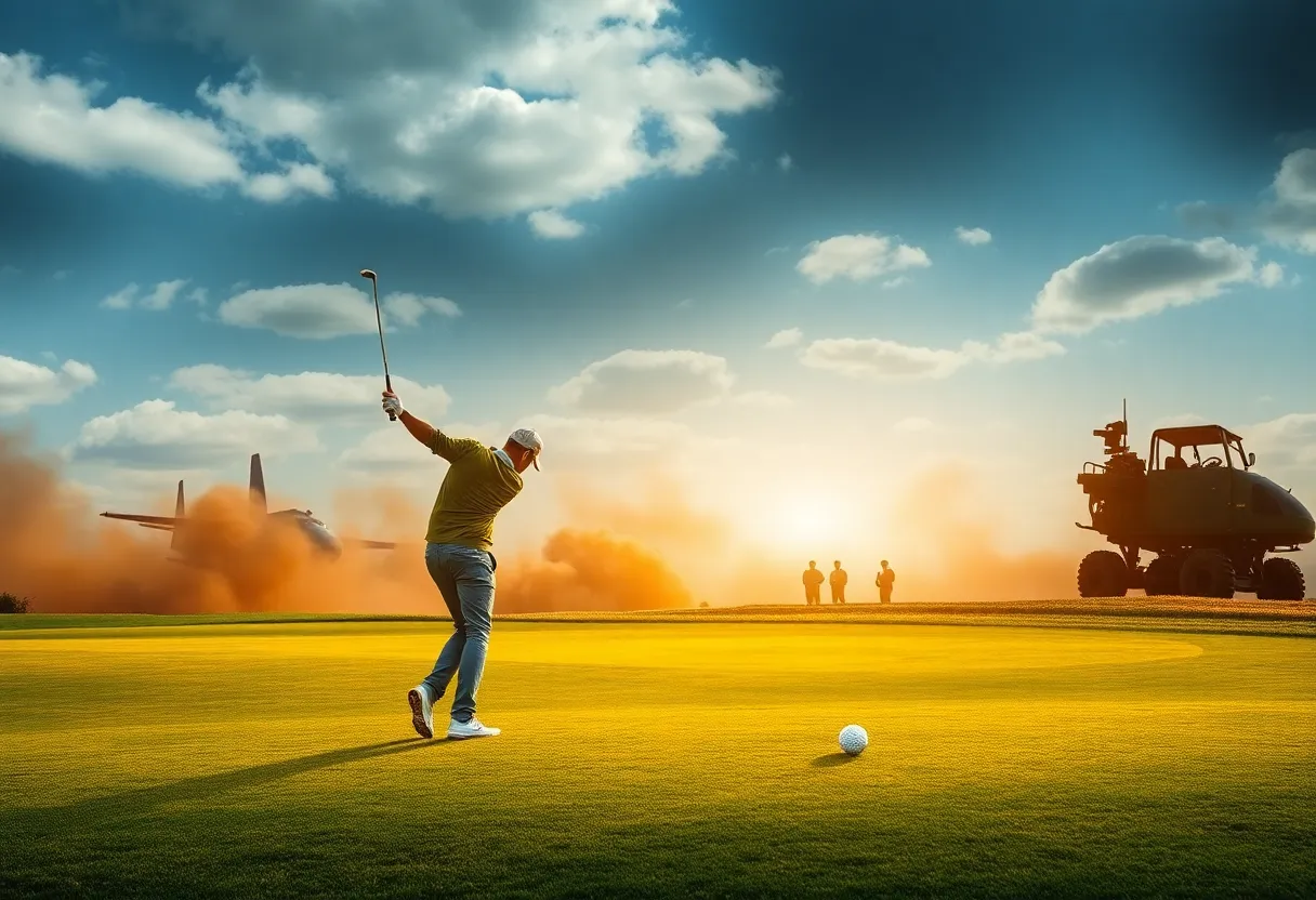 Golf course with military background