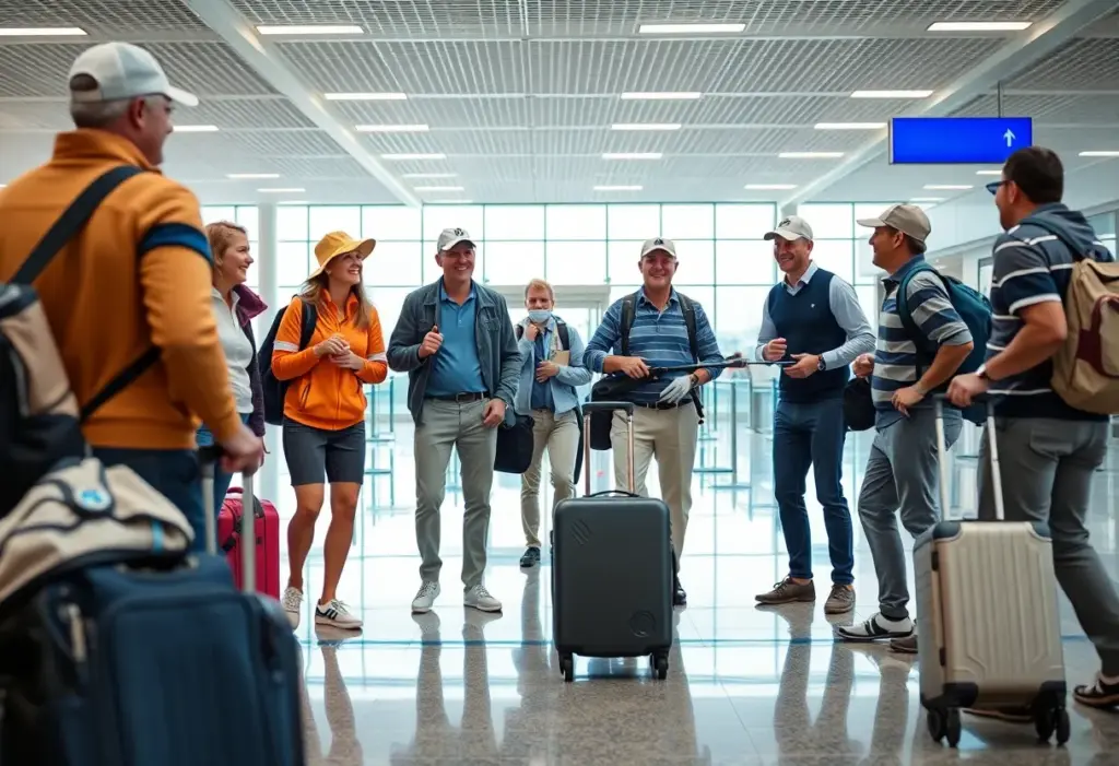 LIV Golf players celebrating their arrival in Hong Kong