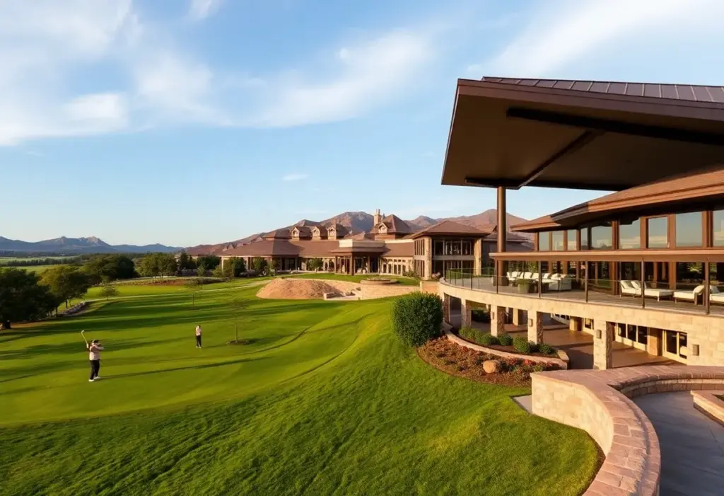 Luxury golf course showcasing beautiful fairways and golfers