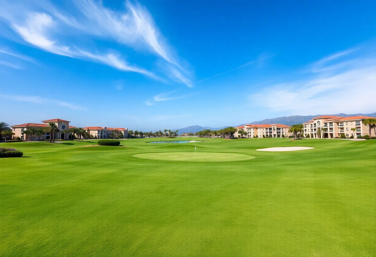 Scenic view of a luxury golf course