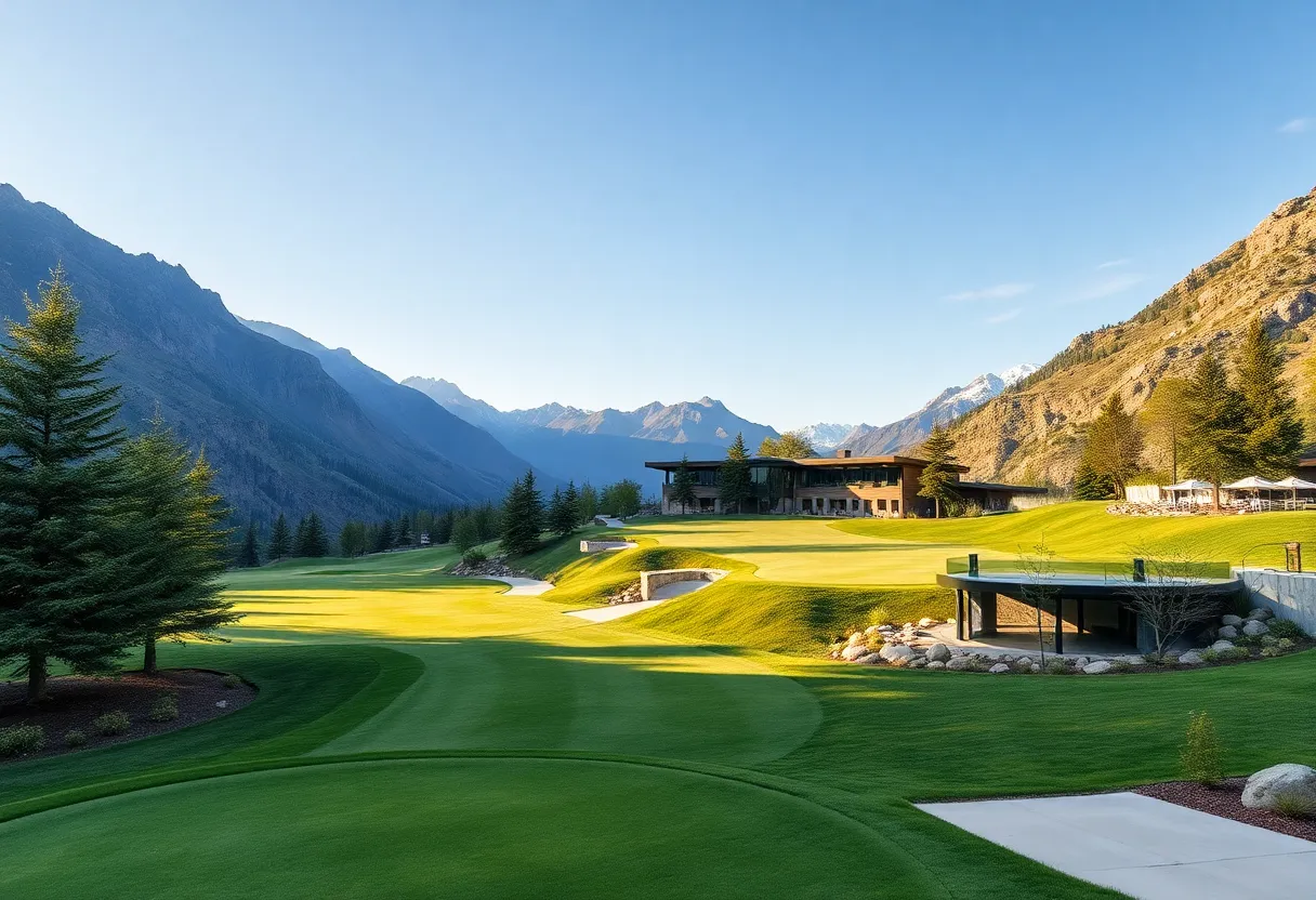 Golf course landscape at The Monster Golf Club