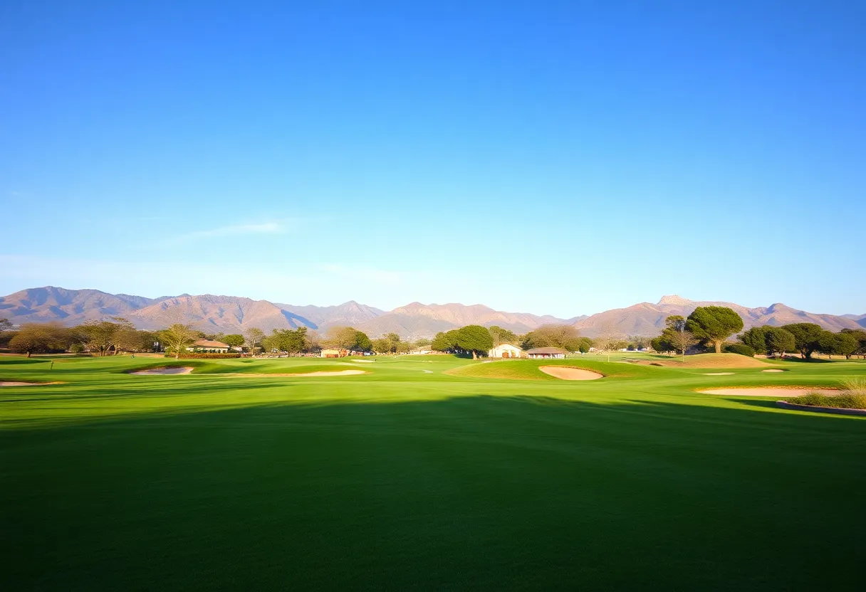 Golf course scenery in Murrieta, California