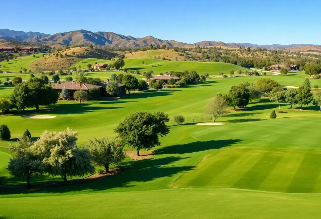Scenic view of a golf course in Murrieta, California