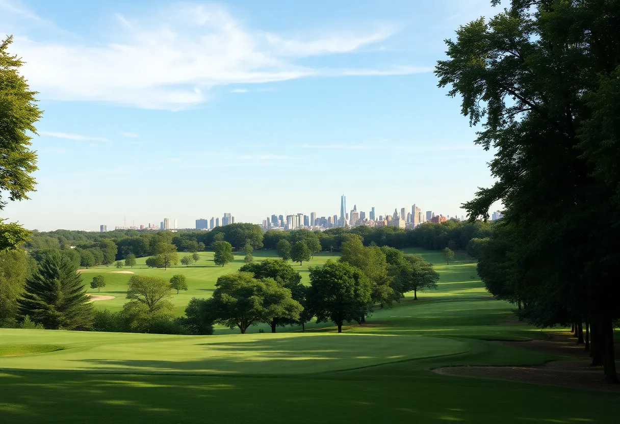 A beautiful public golf course in New York with manicured greens