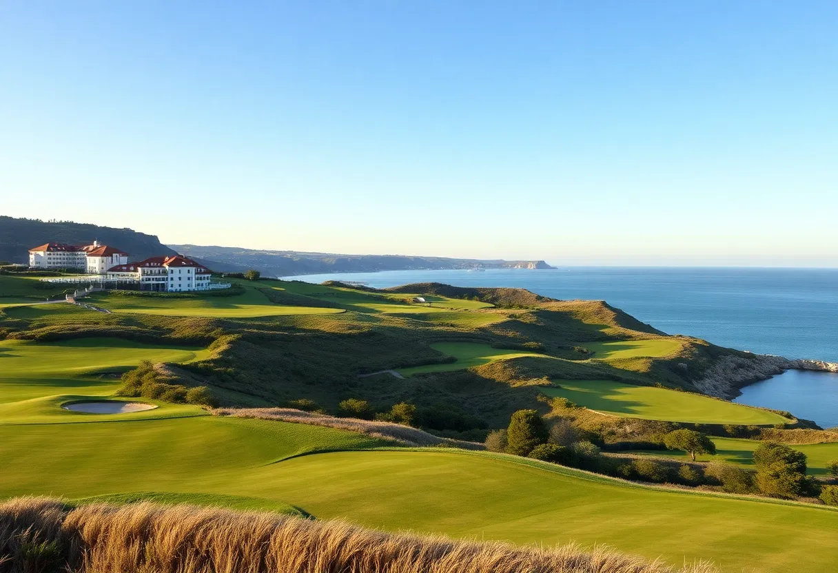 View of Palmares and Monte Rei Golf Resorts in Algarve