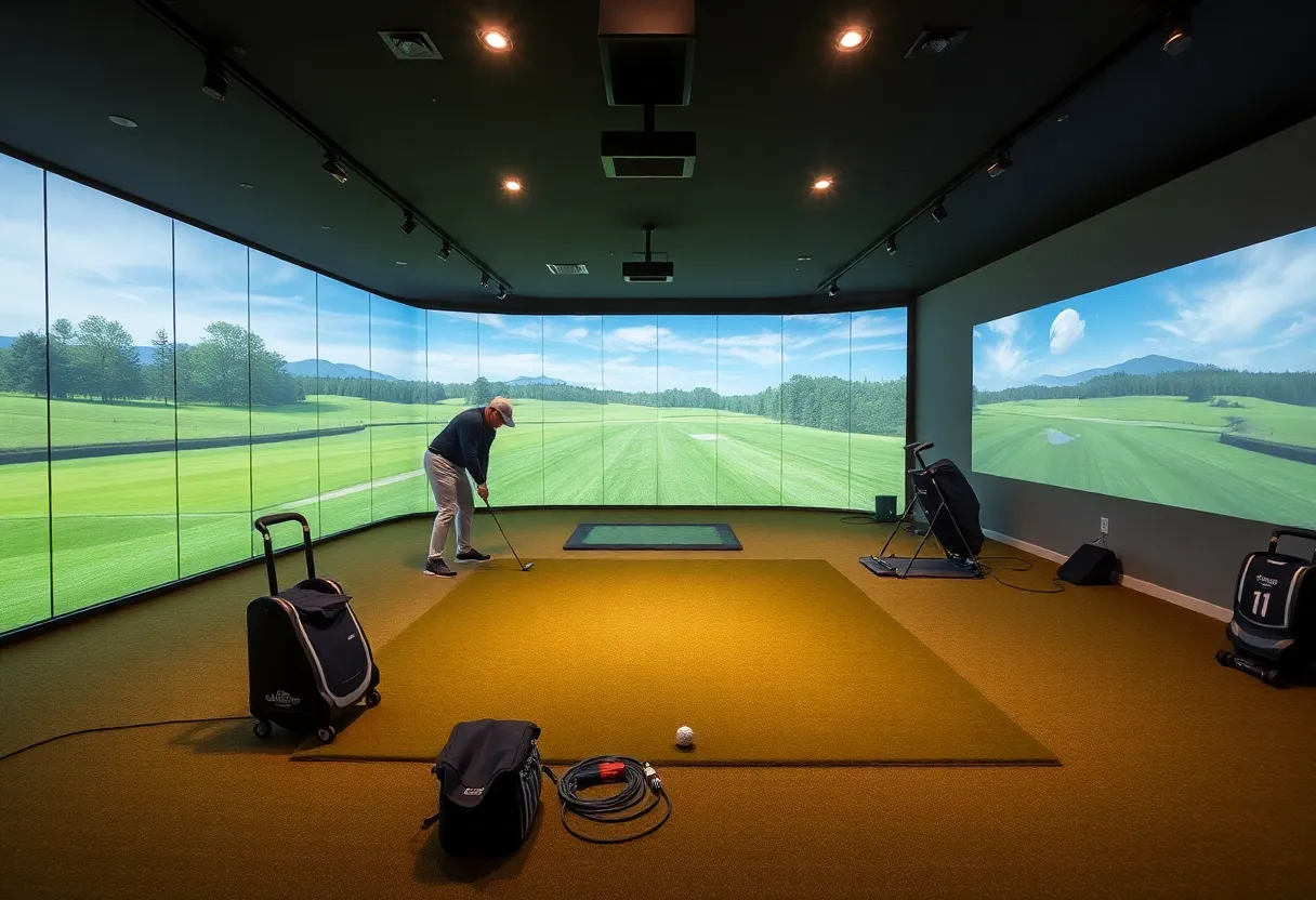 State-of-the-art putting studio at Brocket Hall