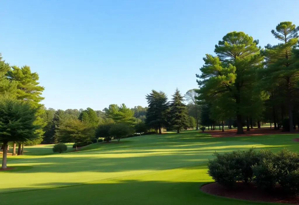 Scenic view of a golf course in Pinehurst, North Carolina