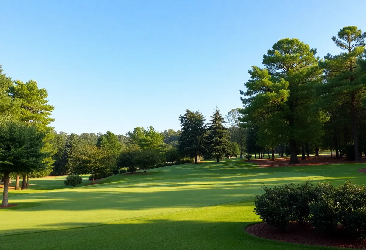 Scenic view of a golf course in Pinehurst, North Carolina