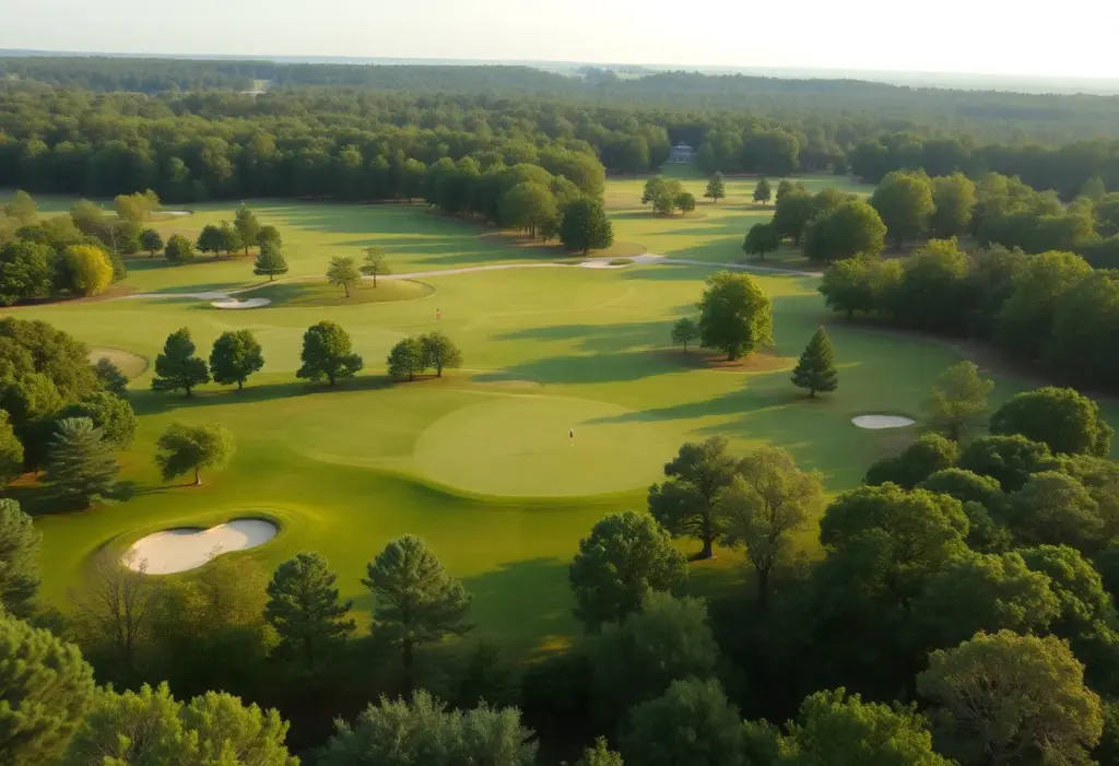 Beautifully manicured golf courses in Pinehurst, North Carolina