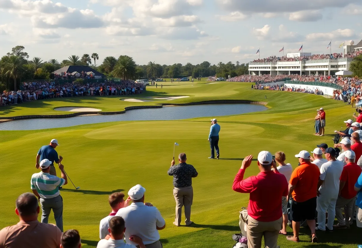 Golfers participating in The Players Championship at TPC Sawgrass
