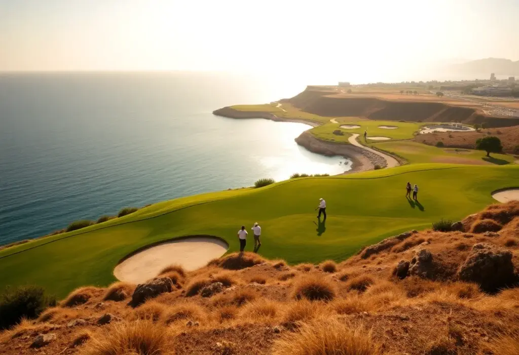 Golfers at the Race to Makkah Golf Championship