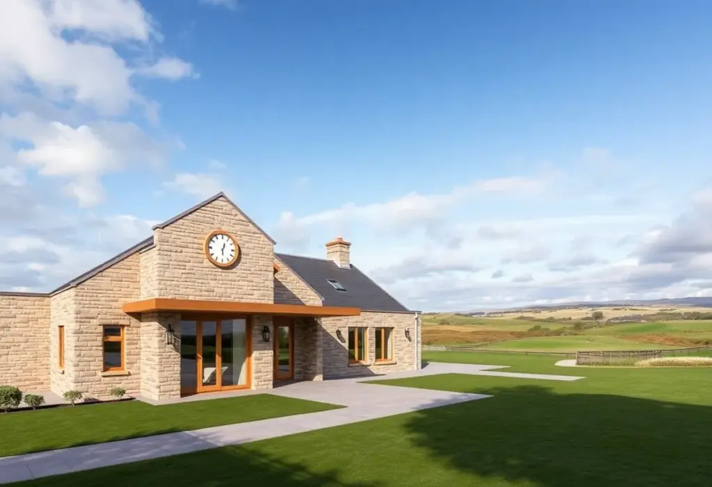 Architectural rendering of the new clubhouse at Royal Dornoch Golf Club