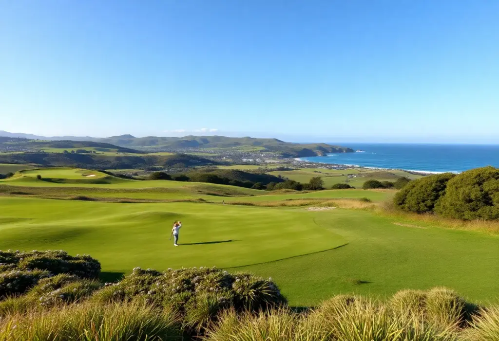 A picturesque golf course with stunning landscapes