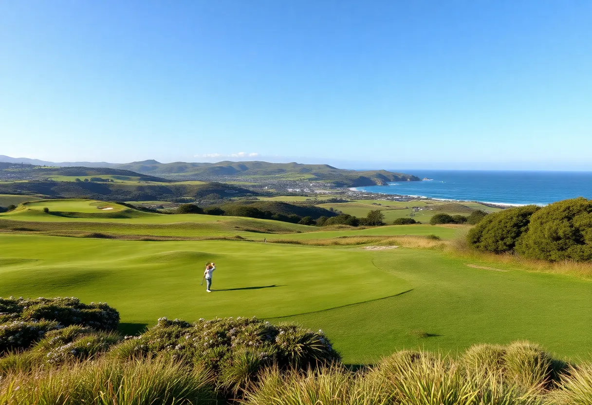 A picturesque golf course with stunning landscapes