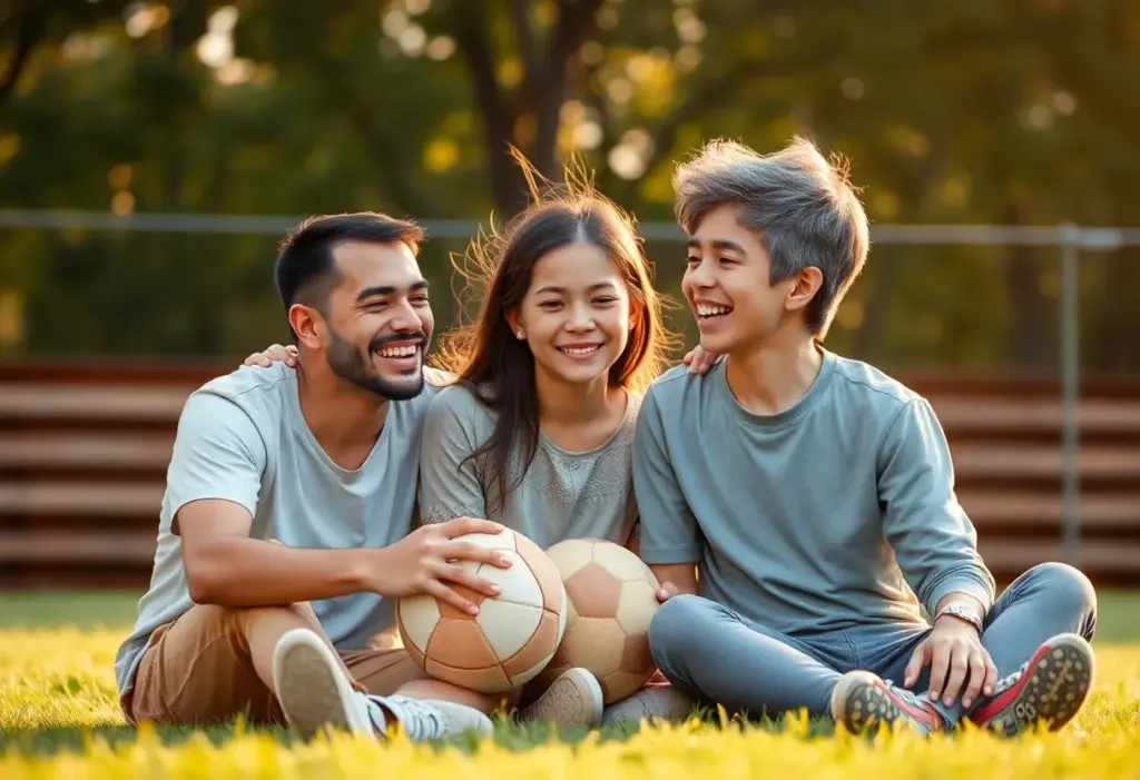 A family enjoying a peaceful moment together, symbolizing love and support.