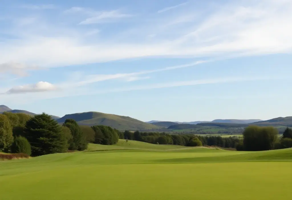 A picturesque Scottish golf course surrounded by nature
