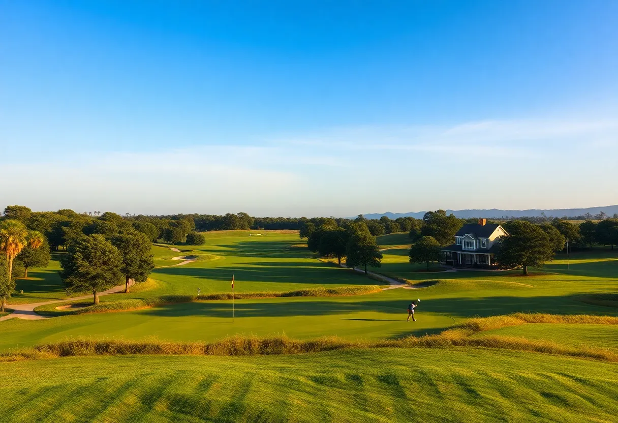 View of Seminole Golf course during the tournament