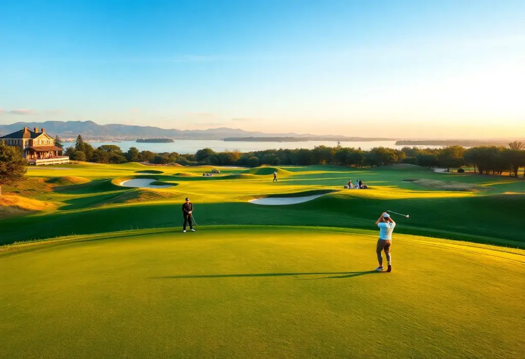 Golfers playing at the Seminole Golf Club during the Pro-Member Tournament