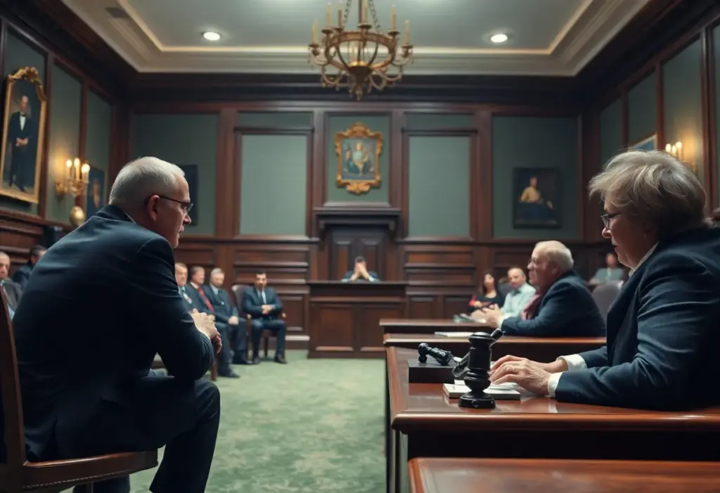 Courtroom proceedings related to Sherwood Forest Golf Club theft case