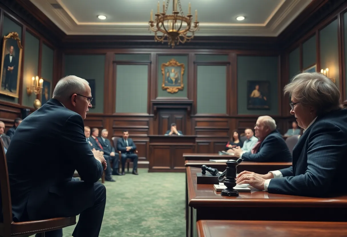 Courtroom proceedings related to Sherwood Forest Golf Club theft case